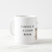 Kaffee & Ein Gutes Buch Hundekorb Kaffeetasse (Vorderseite Links)