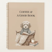 Kaffee & Ein Gutes Buch Hundekorb Planer (Vorderseite)