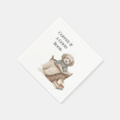 Kaffee & Ein Gutes Buch Hundekorb Serviette (Ecke)