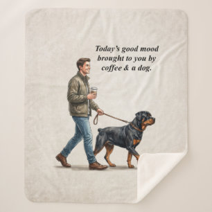 Kaffee & ein Rottweiler Kuscheltag Sherpadecke
