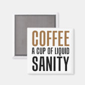 Kaffee eine Tasse Flüssigkeit Magnet (Vorderseite/Rückseite)