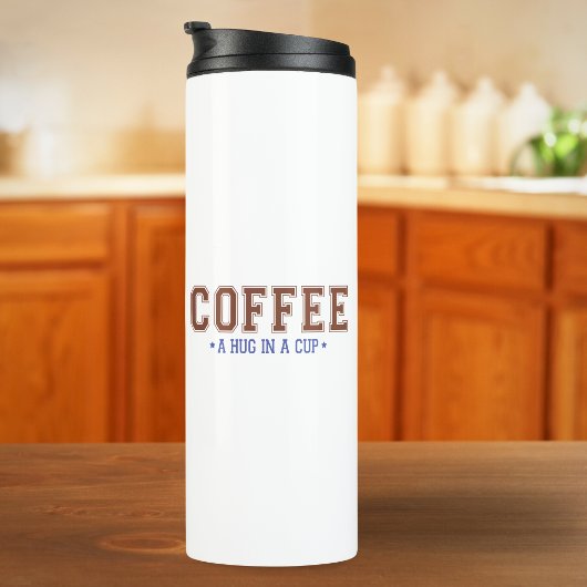 Kaffee: Eine Umarmung in einer Cup-Vielfalt bricht Thermosbecher