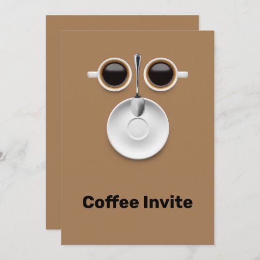 Kaffee-Einladung Einladung (Vorne/Hinten)