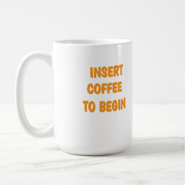 Kaffee einlegen, um die Tasse zu beginnen