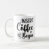 Kaffee einlegen, um mit eleganter einfacher Typogr Kaffeetasse (Links)