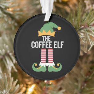Kaffee Elf Familie Matching Group Weihnachten Ornament