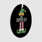 Kaffee Elf Familie Matching Group Weihnachten Ornament (Vorderseite)