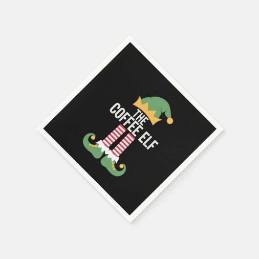 Kaffee Elf Familie Matching Group Weihnachten Serviette (Ecke)