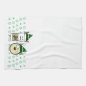 Kaffee-Elf und verrückter Krapfen-Elf Handtuch (Horizontal)