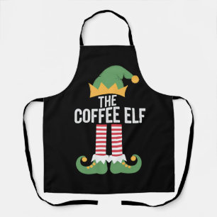 Kaffee-Elfen-Familien-Matching-Gruppe Weihnachten Schürze