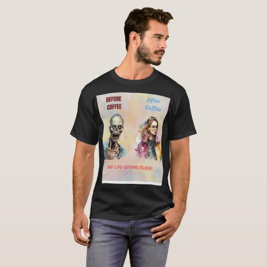 Kaffee-Elixer T-Shirt (Vorne ganz)