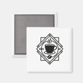 Kaffee-Emblem-Magnet Magnet (Vorderseite/Rückseite)