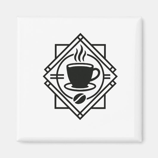 Kaffee-Emblem-Magnet Magnet (Vorne)