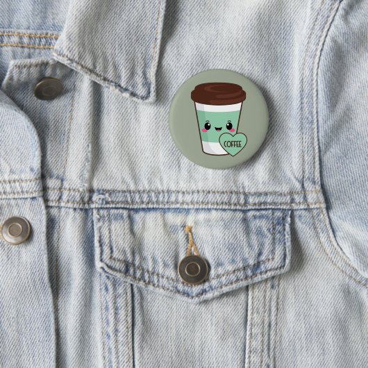 Kaffee Emoji Liebhaber Button (Beispiel)