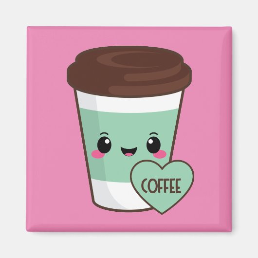 Kaffee Emoji Lover Magnet (Vorne)