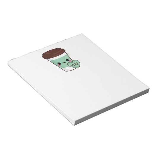 Kaffee Emoji Lover Notizblock (angewinkelt)