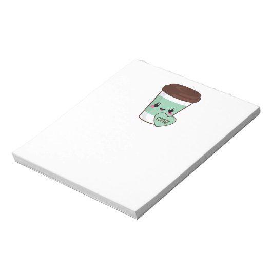 Kaffee Emoji Lover Notizblock (Rotiert)
