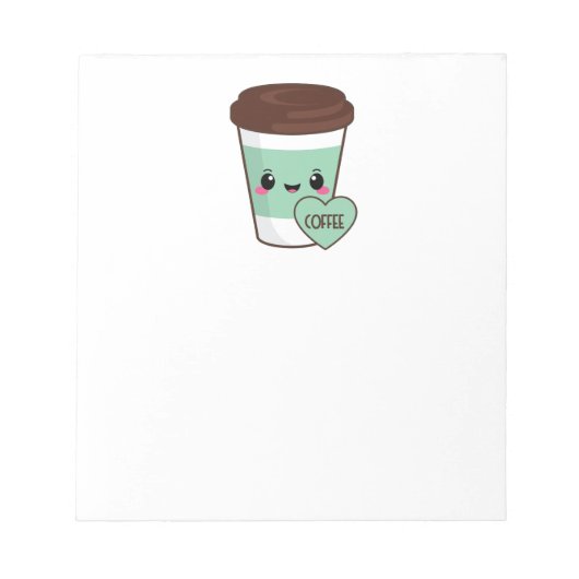 Kaffee Emoji Lover Notizblock (Vorderseite)