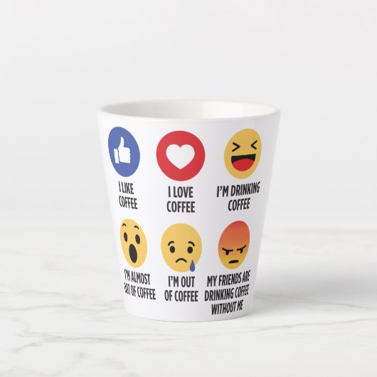 Kaffee Emojis Milchtasse (Vorderseite)