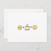 Kaffee Emojis müde Emoji + Kaffee = ein glückliche Postkarte (Vorne/Hinten)