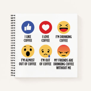 Kaffee Emojis Notizblock