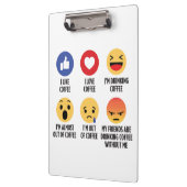 Kaffee-Emoticons Klemmbrett (Links)