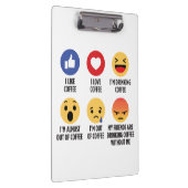 Kaffee-Emoticons Klemmbrett (Rechts)