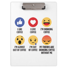 Kaffee-Emoticons Klemmbrett