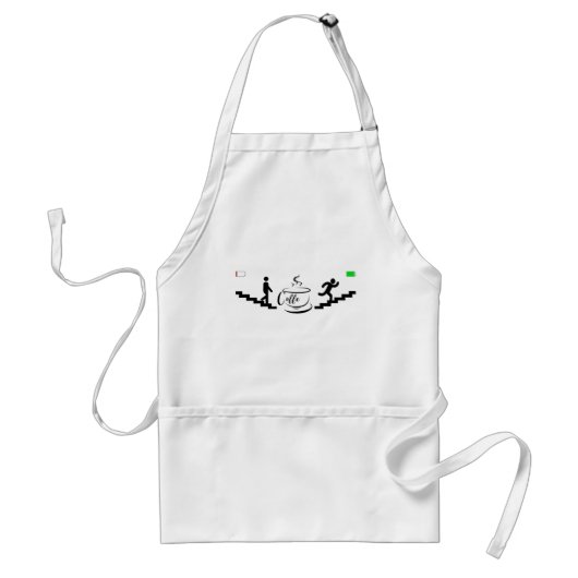 Kaffee-Energie-Batteriestand-Design Schürze (Vorne)