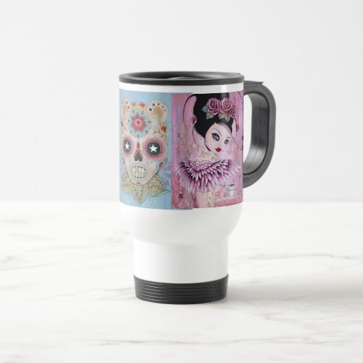 Kaffee-Engels-Tasse Reisebecher (VorderseiteRechts)