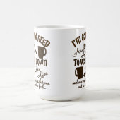 Kaffee-Ergebenheits-komische Koffein-Typografie Kaffeetasse (Mittel)