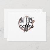 Kaffee ermüdetes Koffein morgens aufstehen Postkarte (Vorne/Hinten)