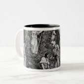 Kaffee-Ernte Zweifarbige Tasse (Vorderseite Links)
