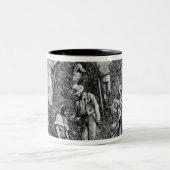 Kaffee-Ernte Zweifarbige Tasse (Mittel)