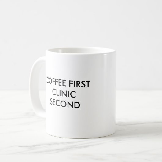 KAFFEE-ERSTE KLINIK ZWEITE KAFFEETASSE (Vorderseite Links)