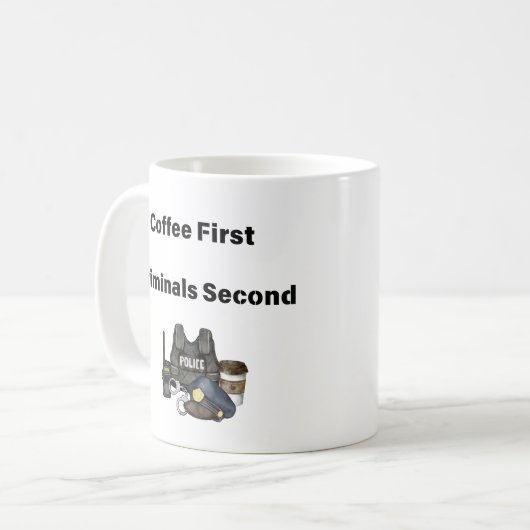 Kaffee Erste Kriminelle Zweite Tasse Polizeikaffee (Vorderseite Links)