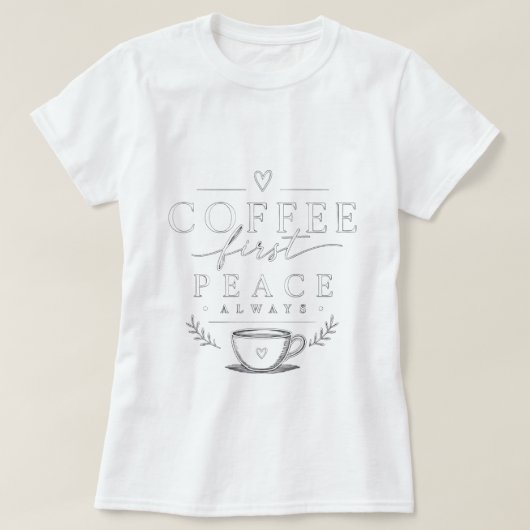 Kaffee erste Liebe T-Shirt (Design vorne)