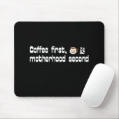 Kaffee Erste Mutterschaft Zweite - Fette Typografi Mousepad (Mit Mouse)