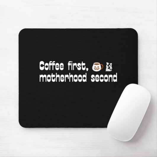 Kaffee Erste Mutterschaft Zweite - Fette Typografi Mousepad (Mit Mouse)