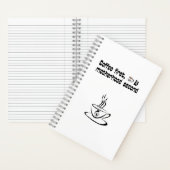 Kaffee Erste Mutterschaft Zweite - Fette Typografi Notizblock (Innen)