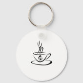 Kaffee Erste Mutterschaft Zweite - Fette Typografi Schlüsselanhänger (Rückseite)