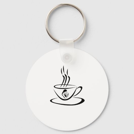 Kaffee Erste Mutterschaft Zweite - Fette Typografi Schlüsselanhänger (Rückseite)