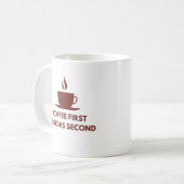 Kaffee Erste Pfeile zweite | Mama Kaffeetasse (Vorderseite Links)