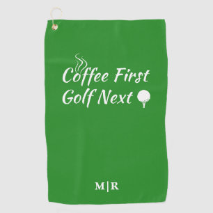 Kaffee erster Golfplatz Nächster Spaß Angebot Golfhandtuch