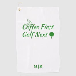 Kaffee erster Golfplatz Nächster Spaß Angebot Golfhandtuch