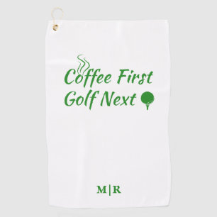 Kaffee erster Golfplatz Nächster Spaß Angebot Golfhandtuch