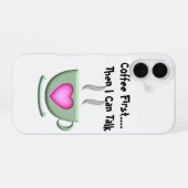 Kaffee Erster iPhone-Gehäuse iPhone 16 Hülle (Rückseite (Horizontal))