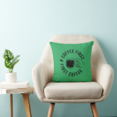 Kaffee erster T - Shirt Kissen (Stuhl )