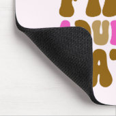 Kaffee Erwachsener später rosa braun Retro Mousepad (Ecke)