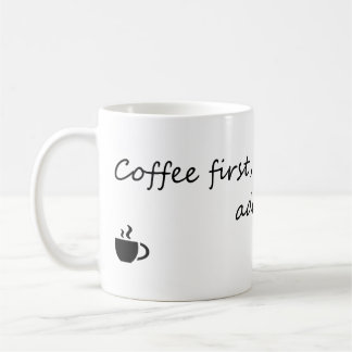 Kaffee Erwachsener Zweiter - Funny Coffee Zitat Kaffeetasse